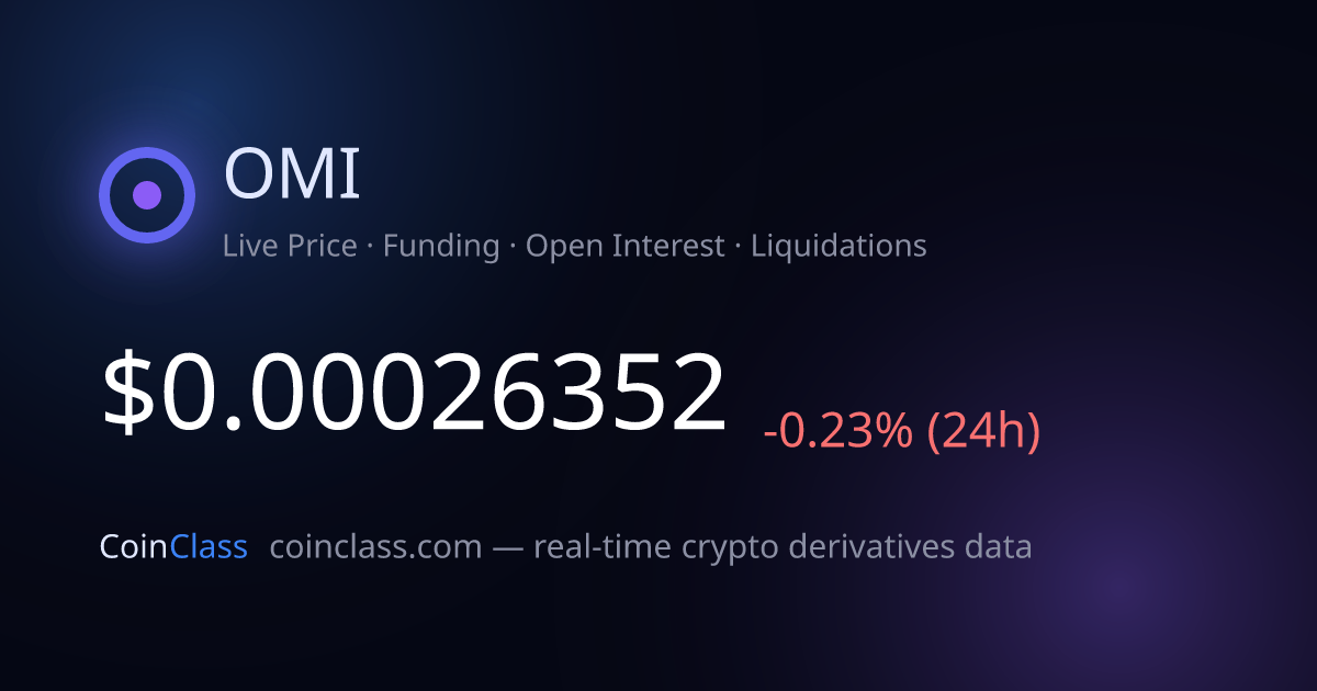 OMI Price | OMI Live Data, Funding & Open Interest | CoinClass