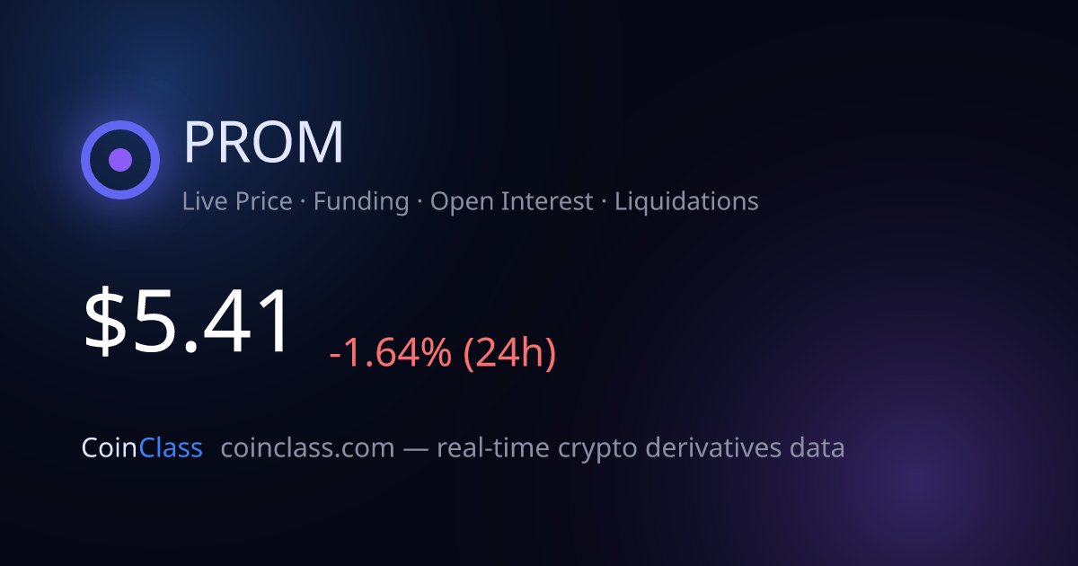 PROM Price | PROM Live Data, Funding & Open Interest | CoinClass
