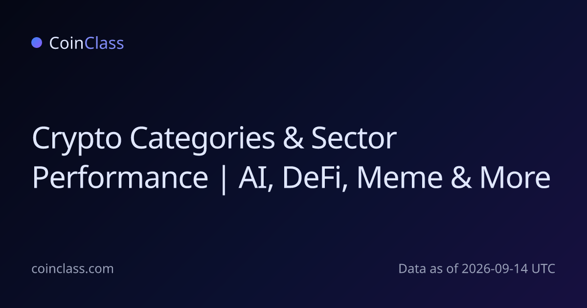 Crypto Categories & Sector Performance | AI, DeFi, Meme & More | CoinClass